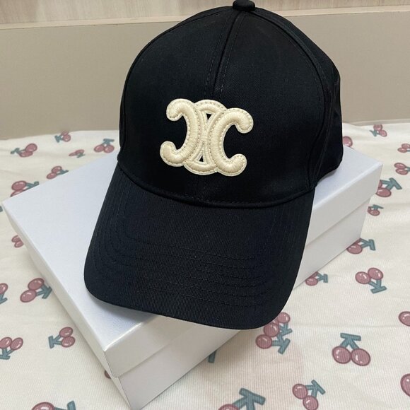 Celine Black Cap with White Logo - Picture 1 of 7